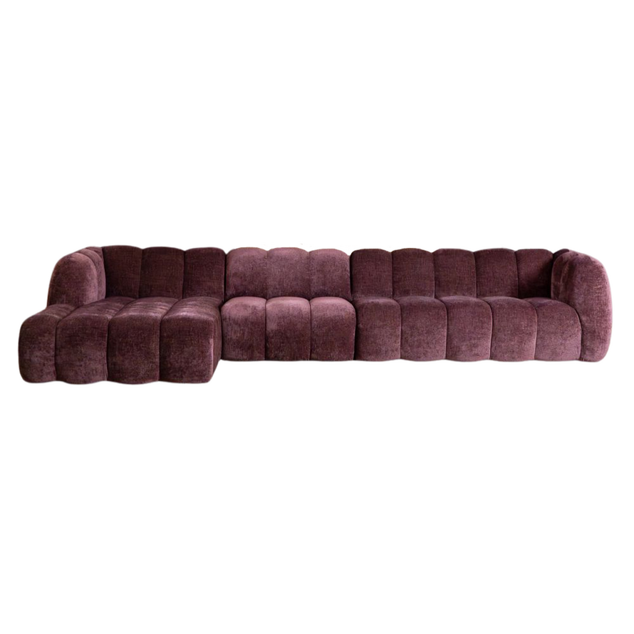 Ecksofa Luca XL Chenille lila links