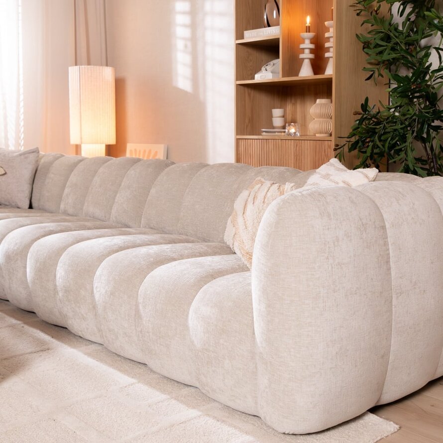 Ecksofa Luca XL Chenille sand links