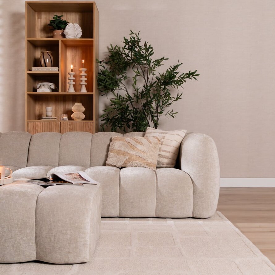 Ecksofa Luca XL Chenille sand links