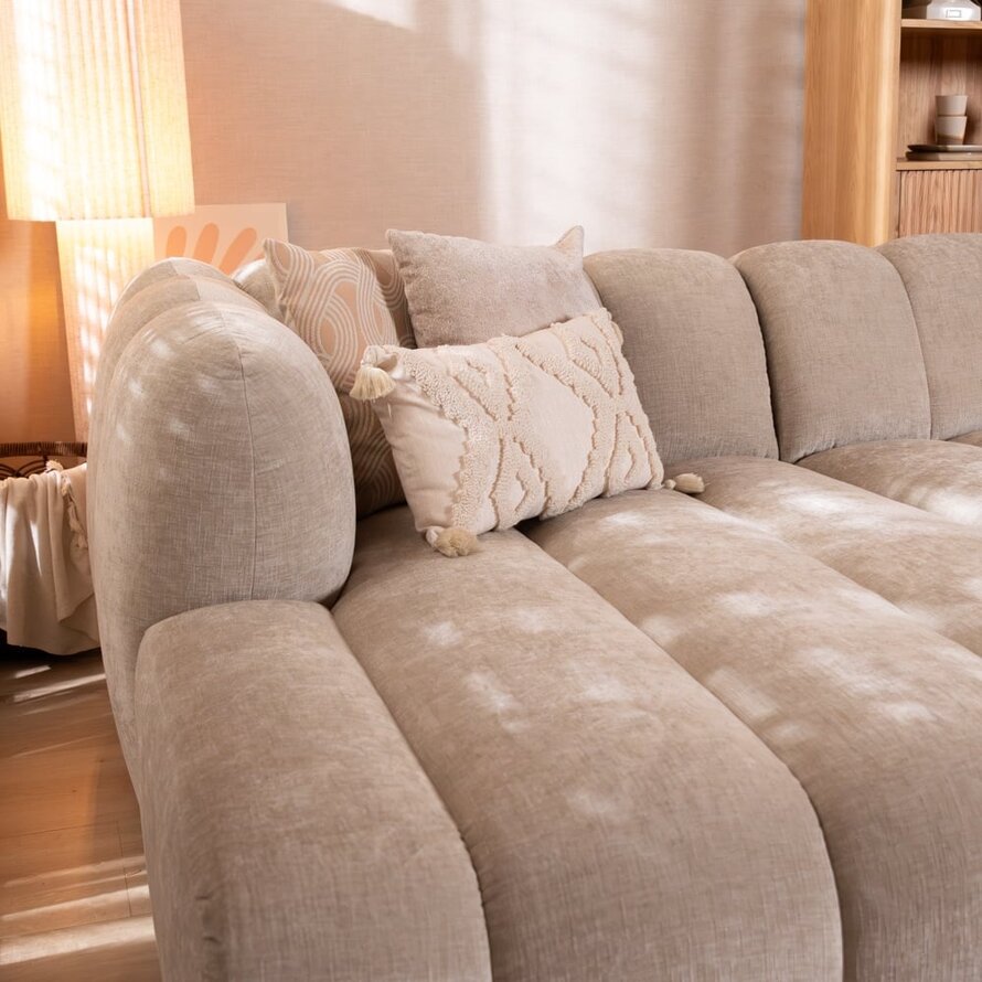 Ecksofa Luca XL Chenille sand links