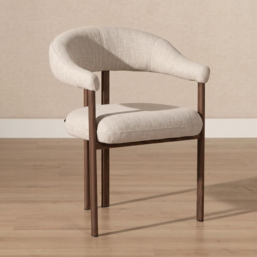 Stuhl Nori Leinen taupe