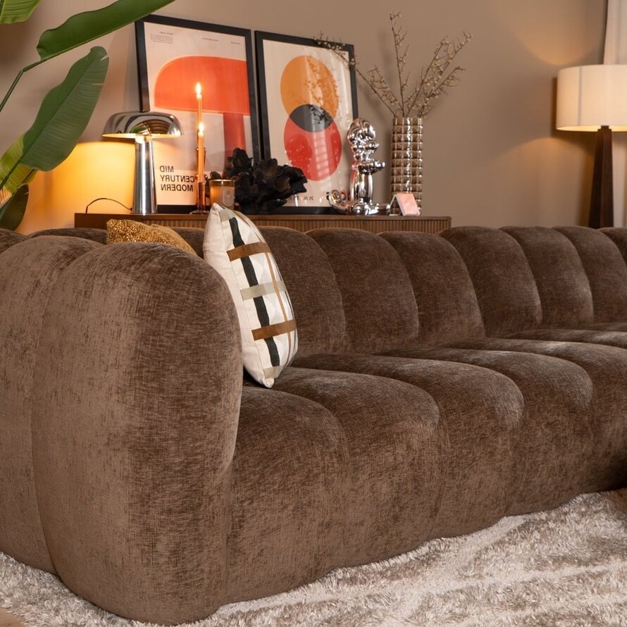 Ecksofa Luca XL Chenille mocha rechts