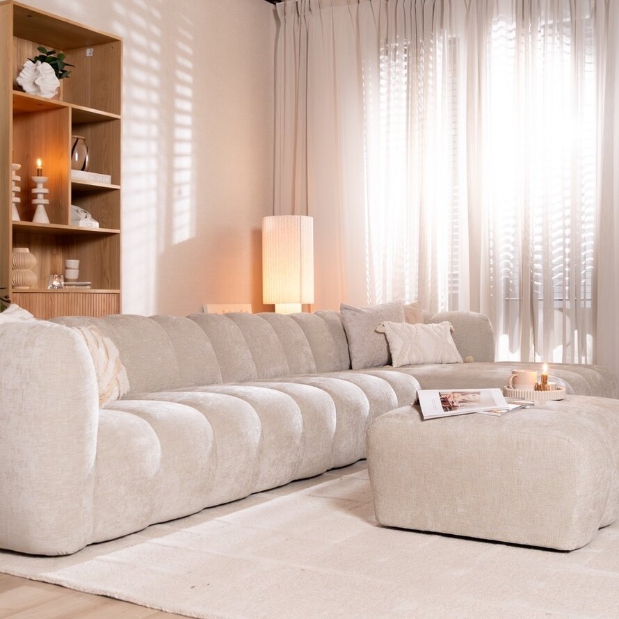 Ecksofa Luca XL Chenille sand rechts