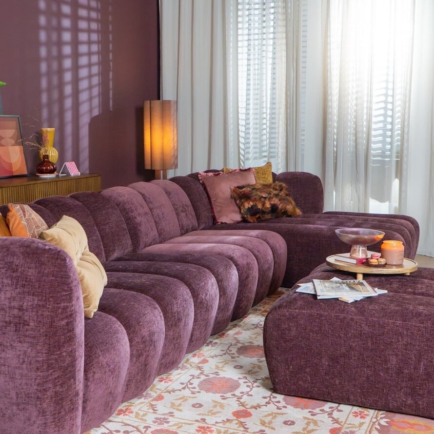 Ecksofa Luca XL Chenille lila rechts