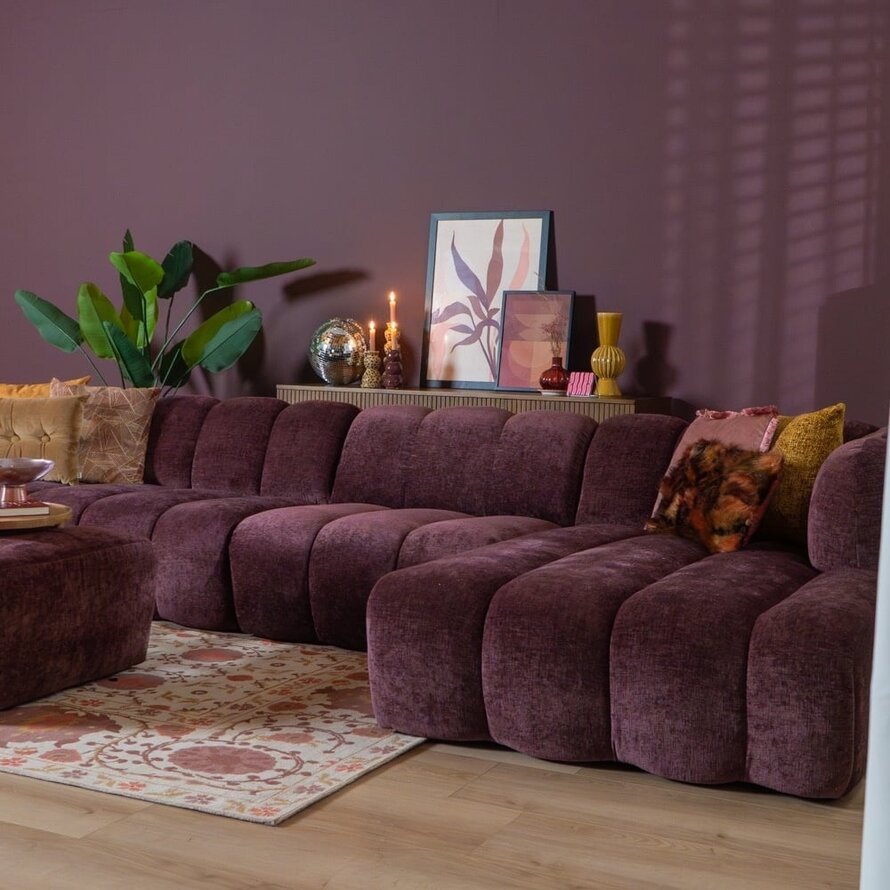 Ecksofa Luca XL Chenille lila rechts