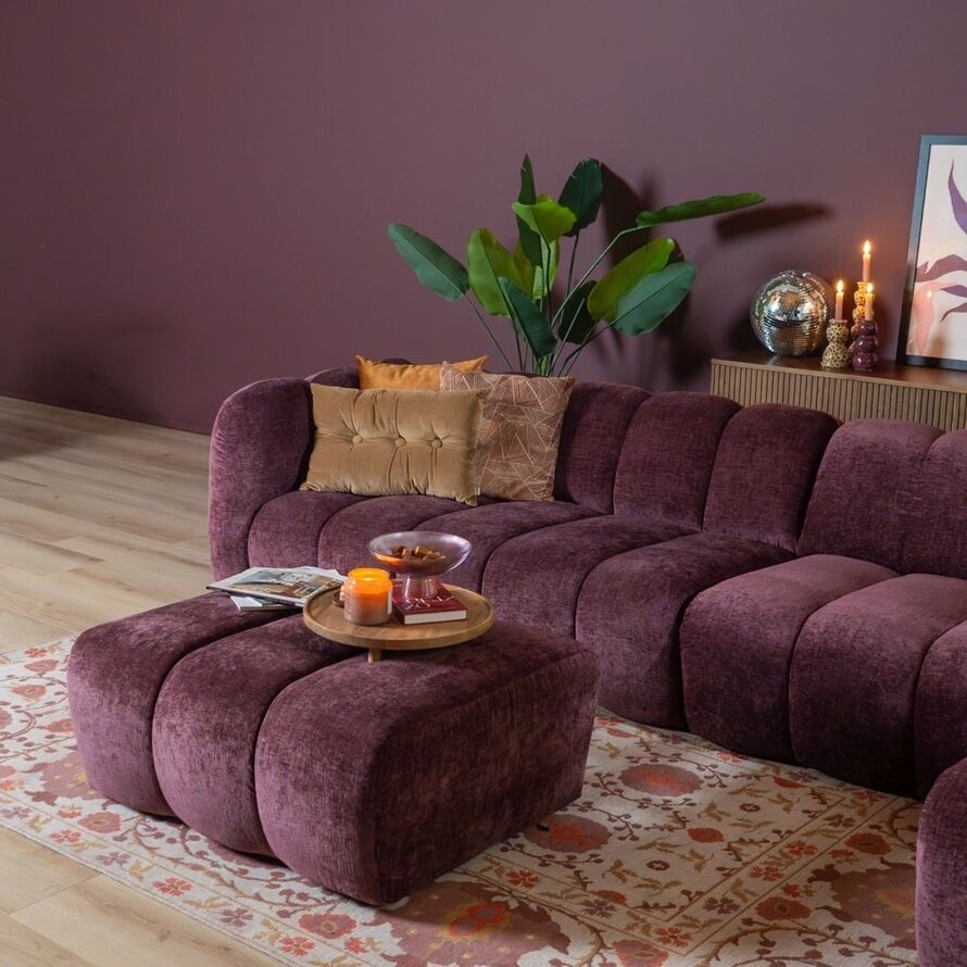 Ecksofa Luca XL Chenille lila rechts