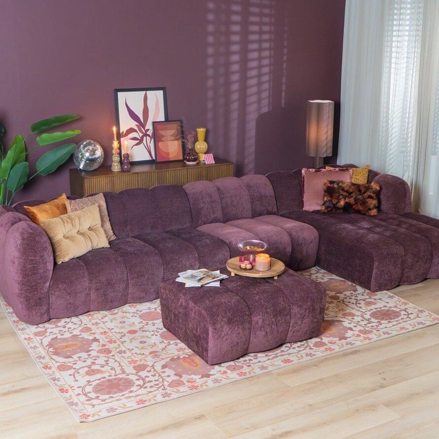 Ecksofa Luca XL Chenille lila rechts