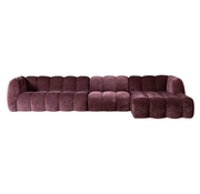 Bronx71 Ecksofa Luca XL Chenille lila rechts