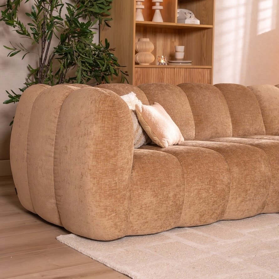 Ecksofa Luca XL Chenille peach rechts