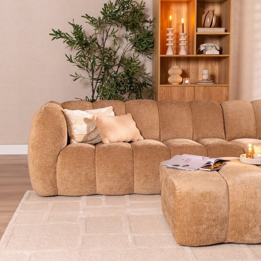 Ecksofa Luca XL Chenille peach rechts