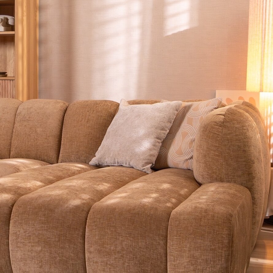 Ecksofa Luca XL Chenille peach rechts