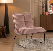 Bronx71 Gastro Sessel Samt Malaga rosa