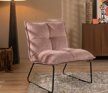 Bronx71 Gastro Sessel Samt Malaga rosa