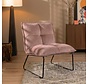 Gastro Sessel Samt Malaga rosa