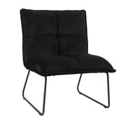 Bronx71 Gastro Sessel Samt Malaga schwarz