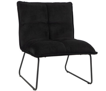 Bronx71 Gastro Sessel Samt Malaga schwarz