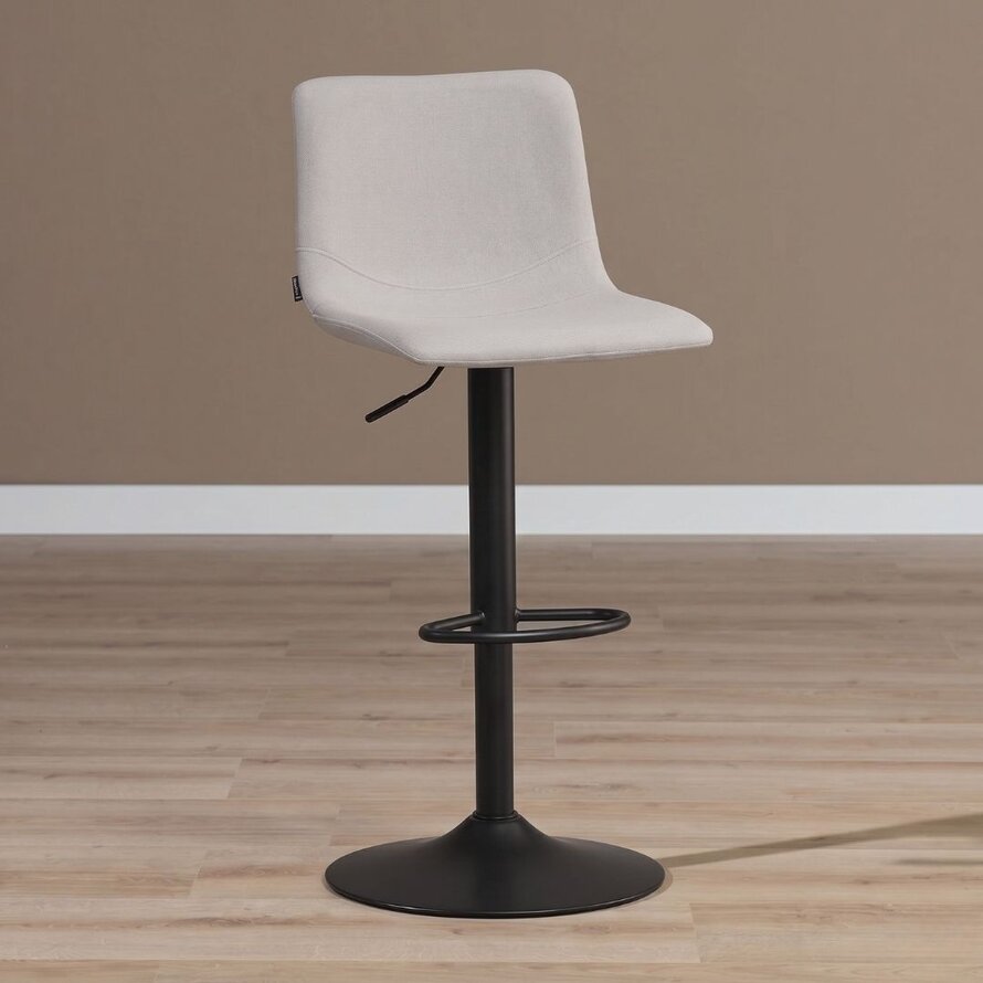 Barhocker Eva grau recycelter Stoff 60 - 76 cm