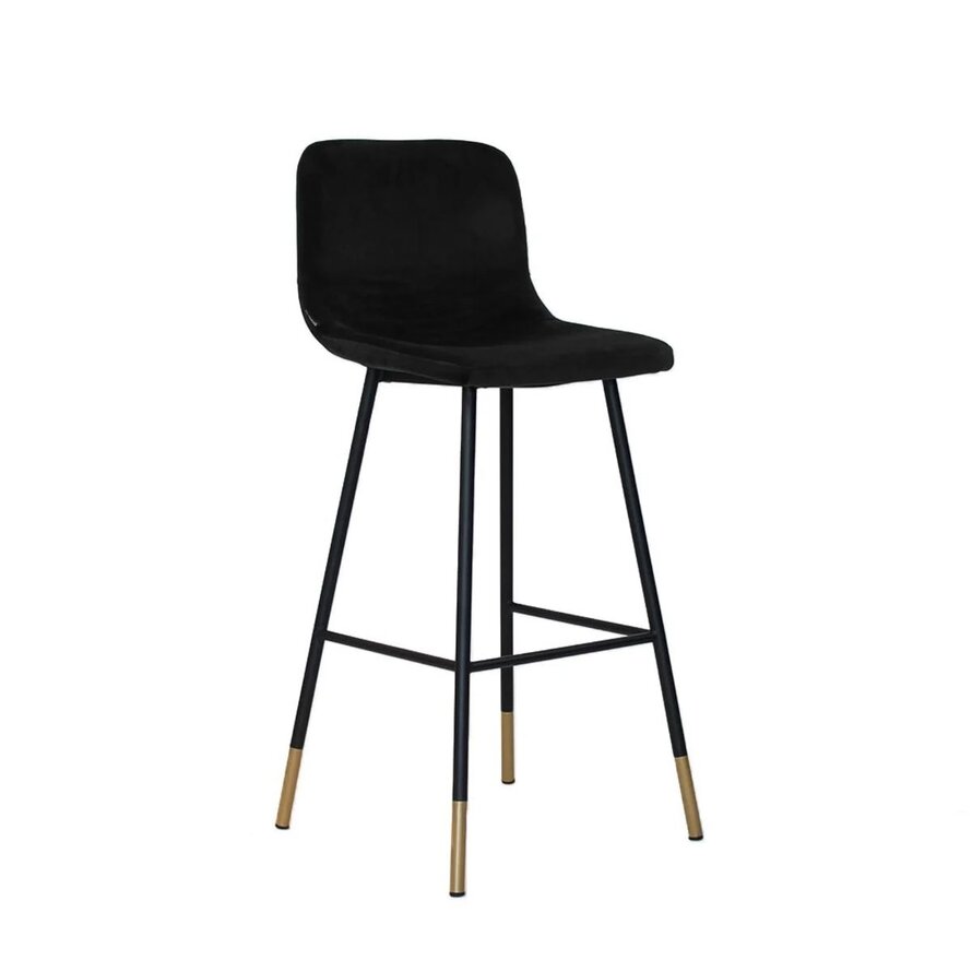 Gastro Barhocker Samt Mikky schwarz 68-79 cm