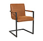 Polsterstuhl Eco-Leder Block mit Armlehne cognac