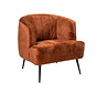 Samt Sessel Billy modern kupfer