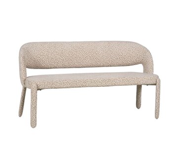 Bronx71 Esszimmerbank Leo taupe Leo-Print 160 cm