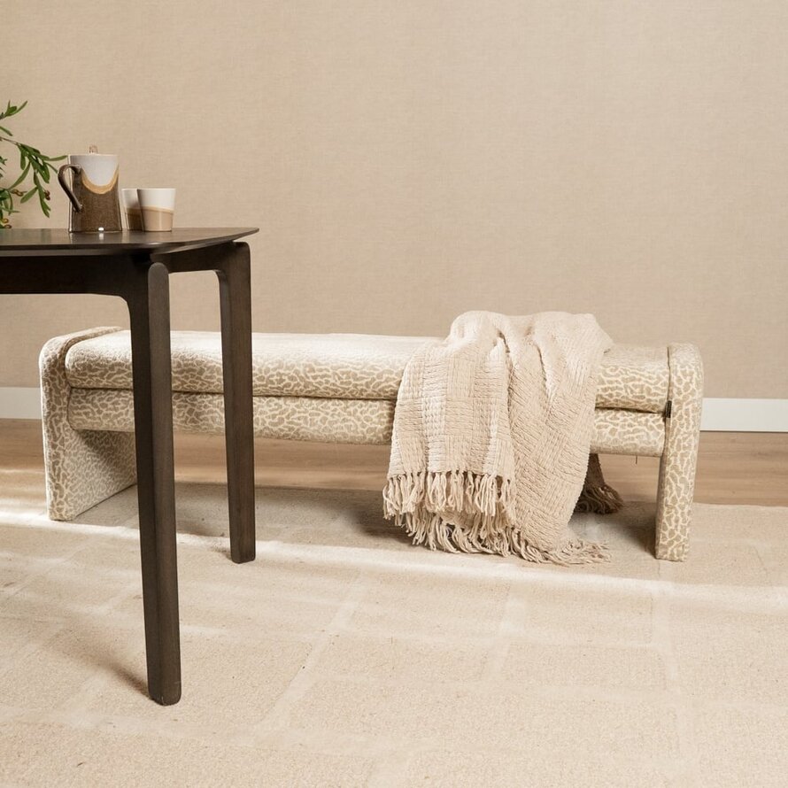 Esszimmerbank Lux taupe Leo-print 160 cm