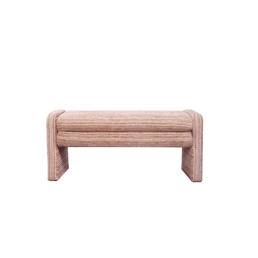 Esszimmerbank Ravi Chenille beige/pink 100 cm