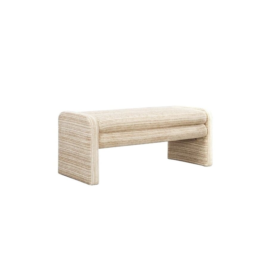 Esszimmerbank Ravi Chenille beige/taupe 100 cm