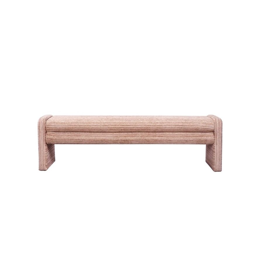Esszimmerbank Ravi Chenille beige/pink 160 cm