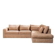 Bronx71 Ecksofa Kyle chenille peach rechts