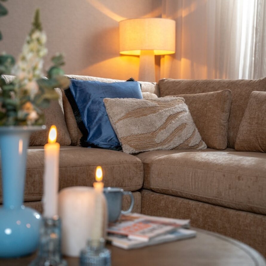 Ecksofa Kyle chenille peach rechts