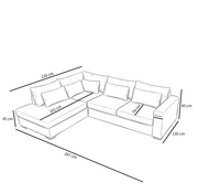 Bronx71 Ecksofa Kyle chenille peach links