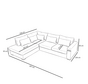 Ecksofa Kyle chenille peach links