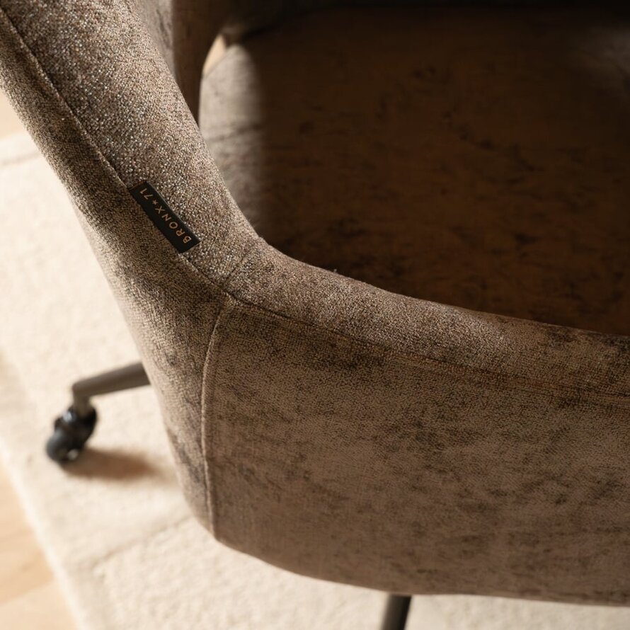 Stuhl mit Rollen Mexx Samt braun
