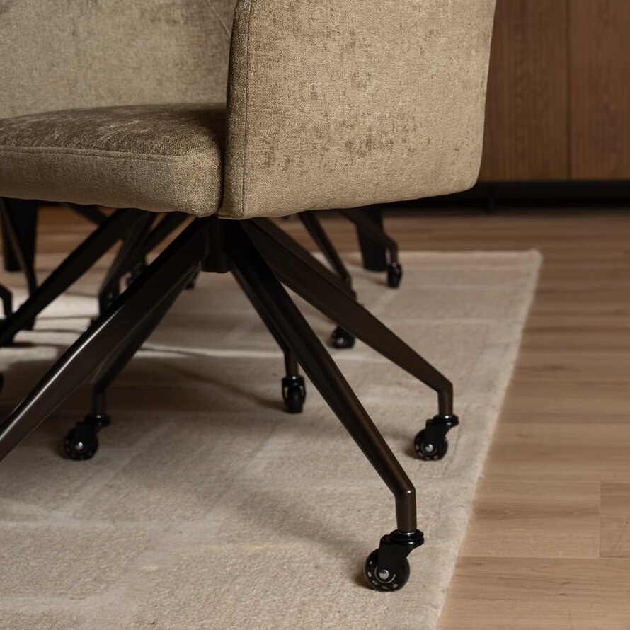 Stuhl mit Rollen Mexx Samt taupe