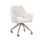 Stuhl mit Rollen Mona melierter Stoff beige