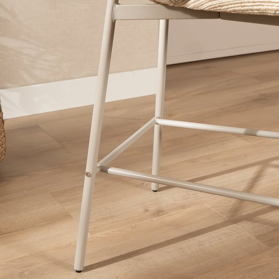 Barhocker Milo Chenille beige/taupe 70 cm