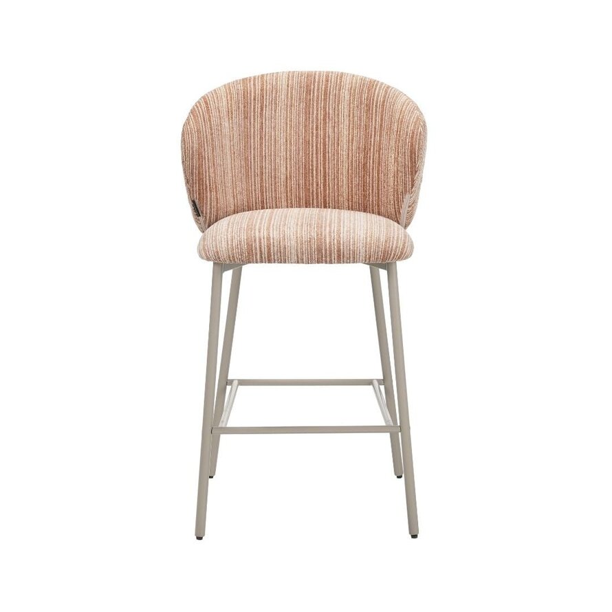Barhocker Milo Chenille beige/pink 70 cm