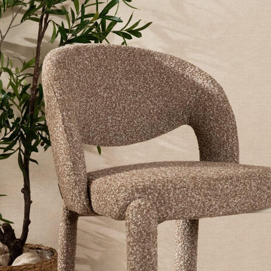 Barhocker June Bouclé braun 70 cm