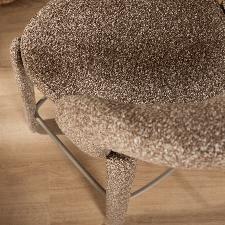 Barhocker June Bouclé braun 70 cm