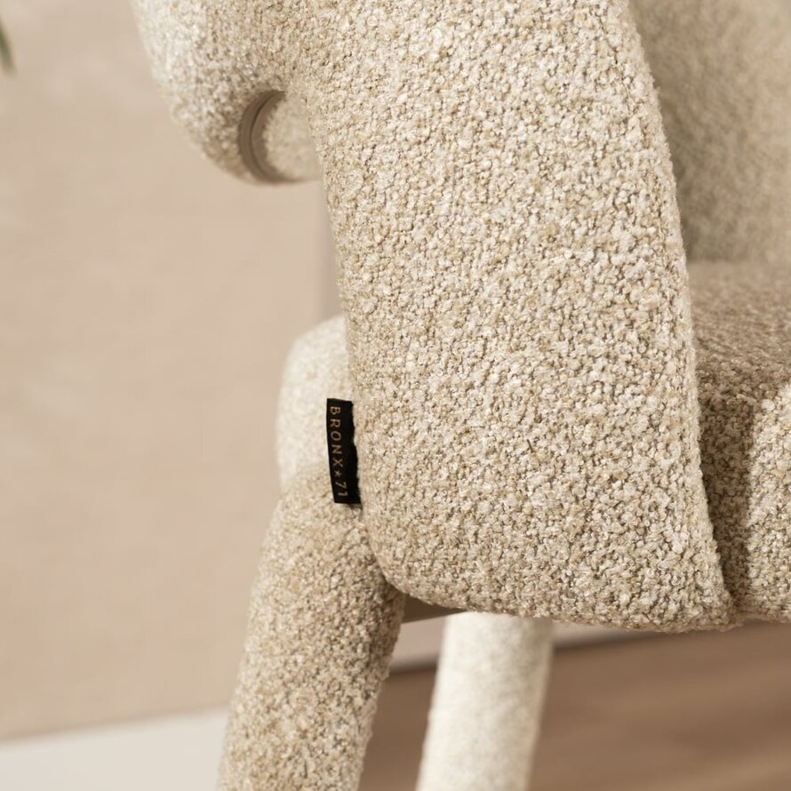 Barhocker June Bouclé taupe 70 cm