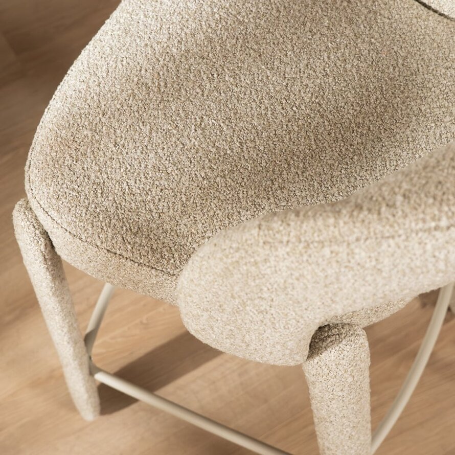 Barhocker June Bouclé taupe 70 cm