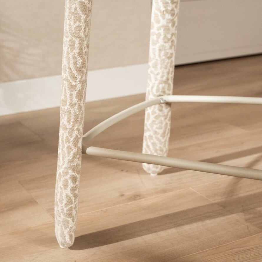 Barhocker Leo taupe Leo-Print 70 cm