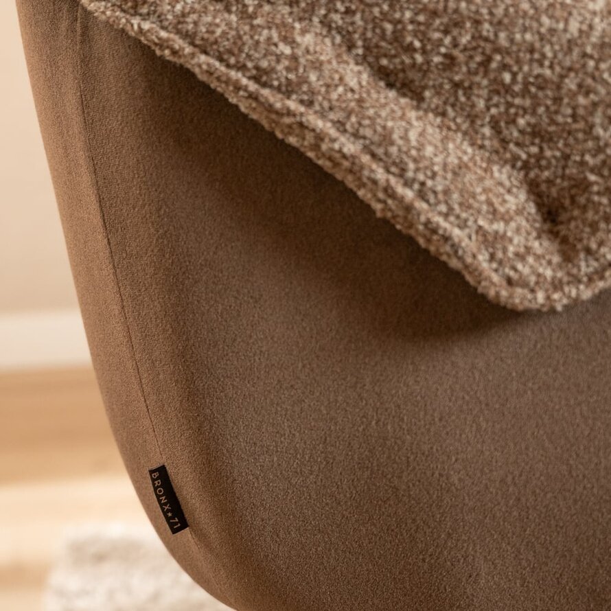 Stuhl Riley drehbar Bouclé braun