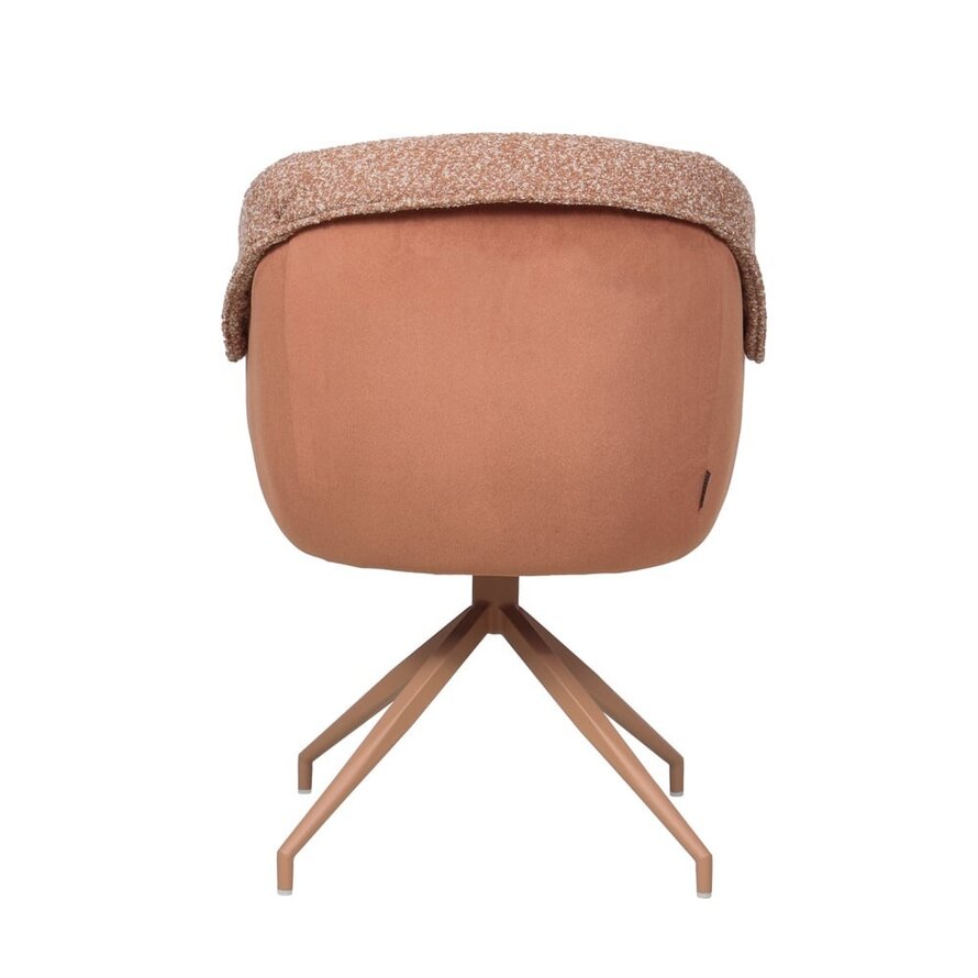 Stuhl Riley drehbar Bouclé terrakotta