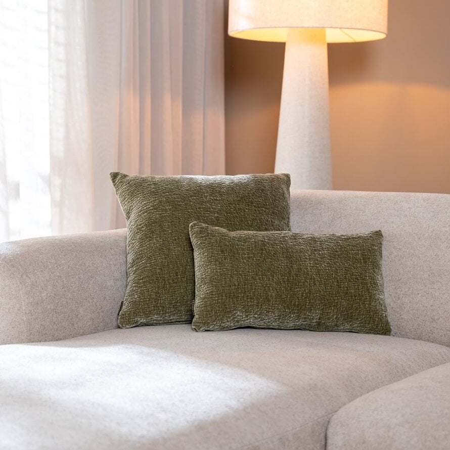 Kissen Day Chenille grün 45 x 45