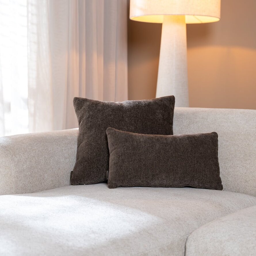 Kissen Maya Chenille braun 25 x 45