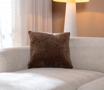 Bronx71 Kissen Day Chenille chocolate brown 45 x 45