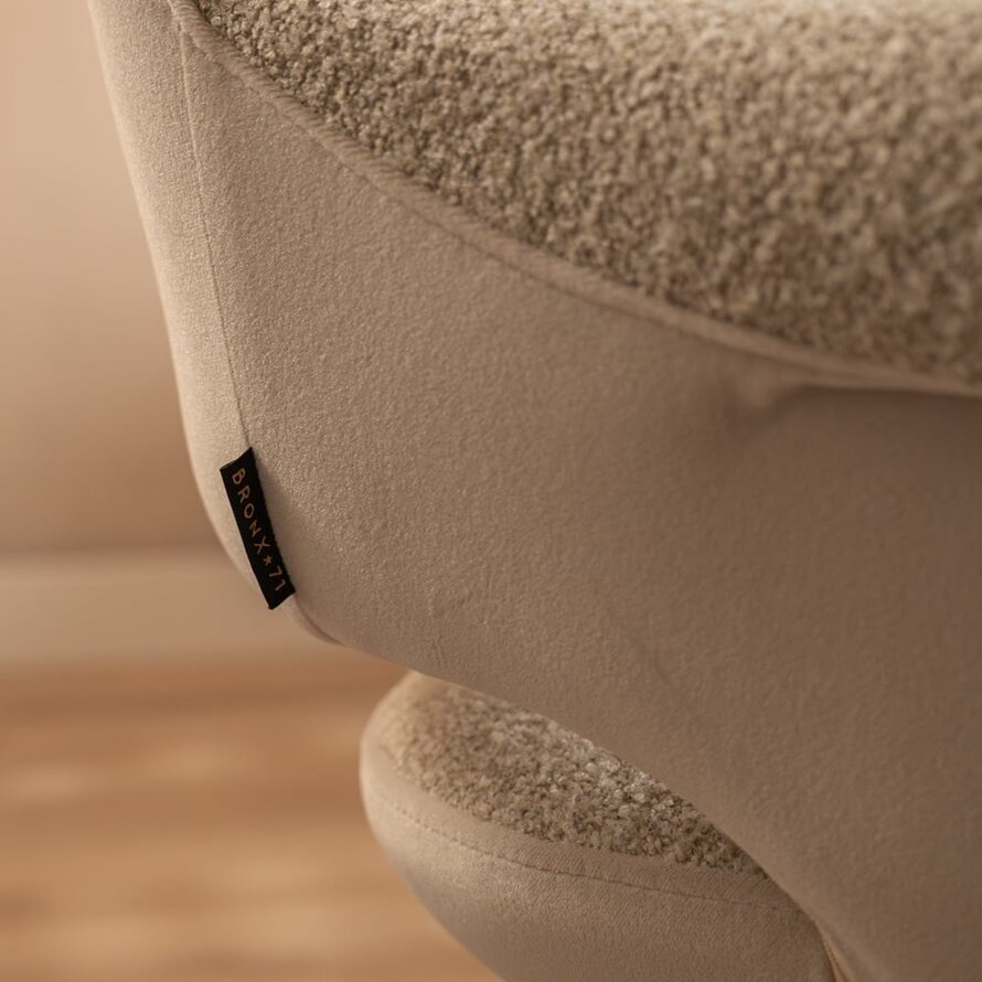 Stuhl Jules drehbar Bouclé taupe