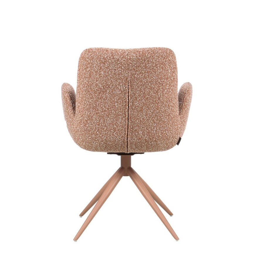Stuhl Alex drehbar Bouclé terrakotta